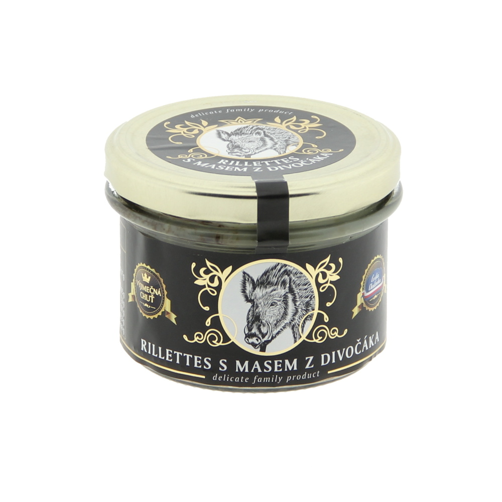 Masa a paštiky - Rillettes s masem z divočáka 180g