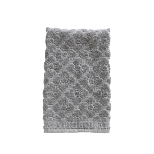 Koupelnové doplňky - Ručník DOUCEUR FLORALE bavlna šedá 30x50cm