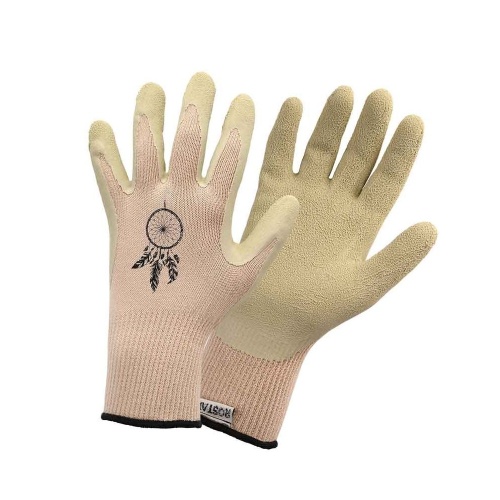 Zahradnické rukavice - Rukavice dámské BOHO dekor lapač snů bambus vel.7