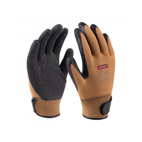 Zahradnické rukavice - Rukavice dámské + suchý zip kůže hnědá vel.7