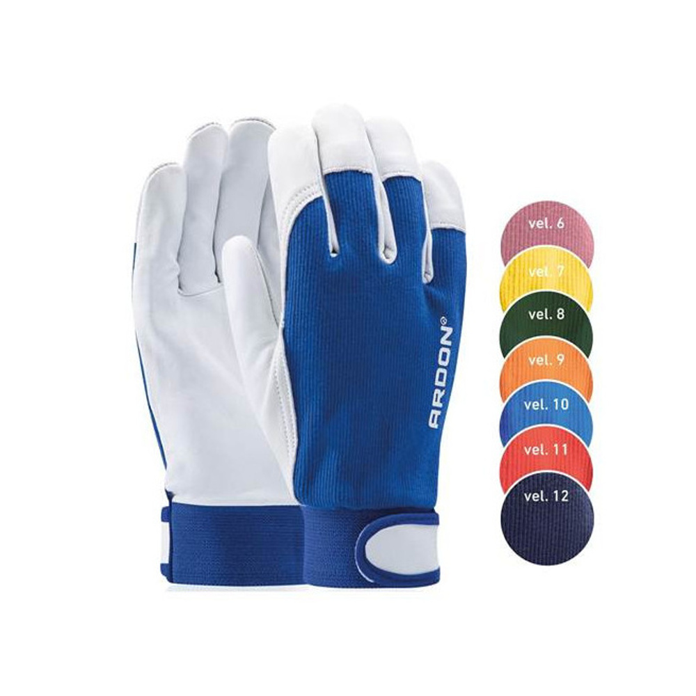 Zahradnické rukavice - Rukavice HOBBY® kůže/bavlna žluté vel.7