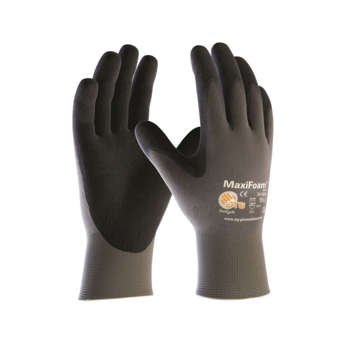 Zahradnické rukavice - Rukavice MAXIFOAM® LITE 34-900 polomáčené šedé vel. 9