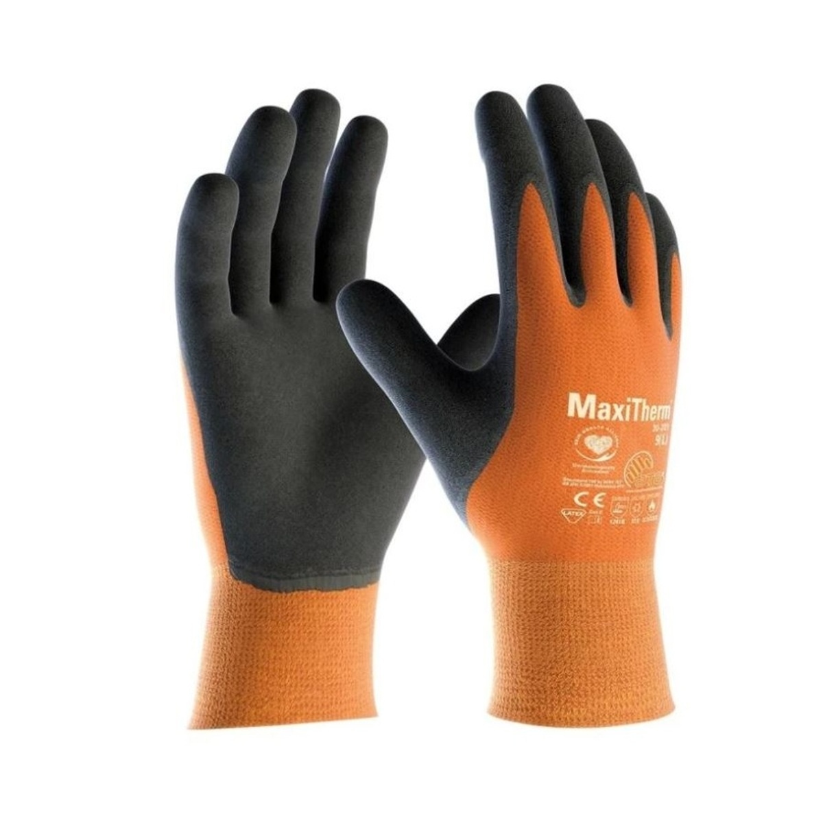 Zahradnické rukavice - Rukavice MAXITHERM® polomáčené oranžové vel.9