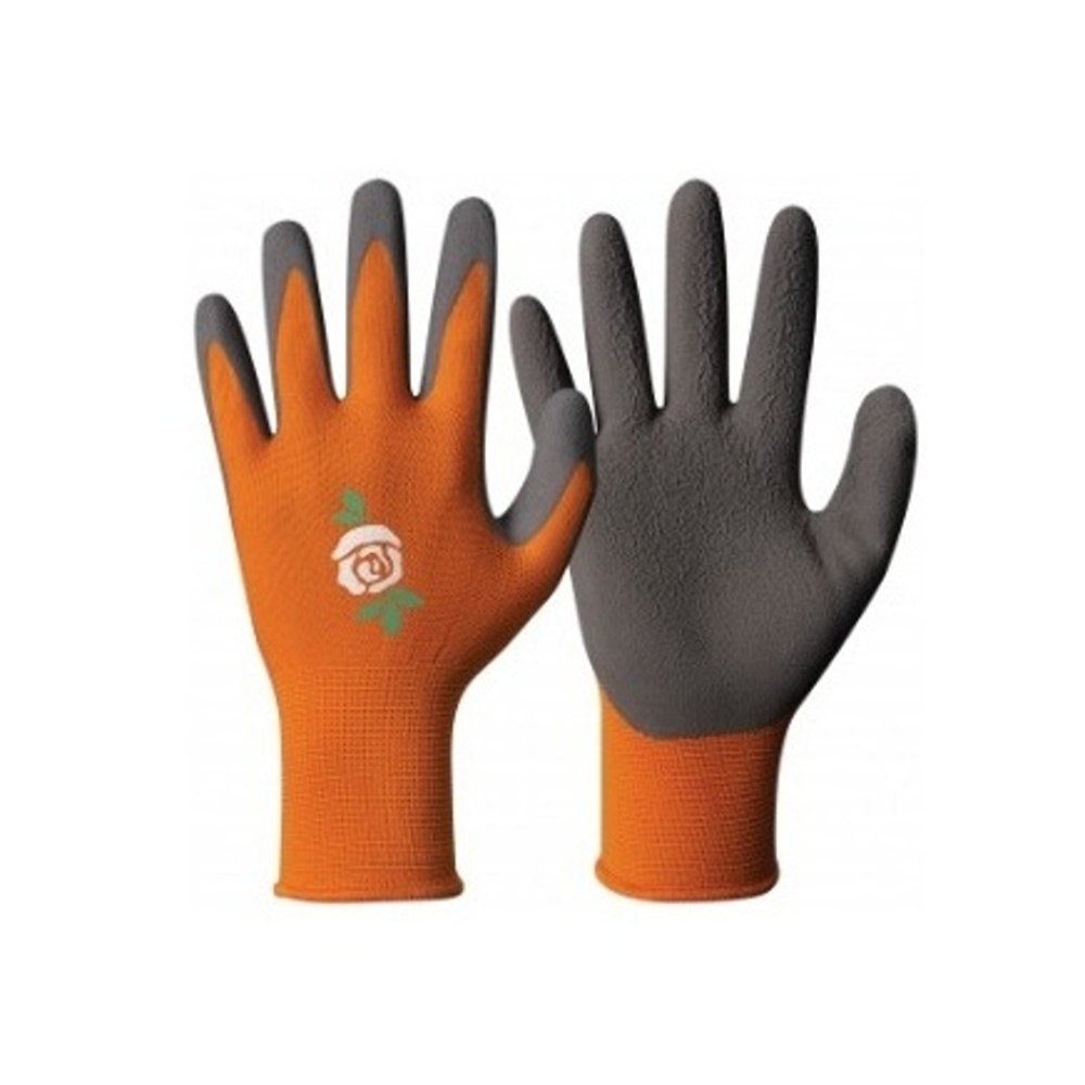 Zahradnické rukavice - Rukavice ROSE oranžové vel. 7