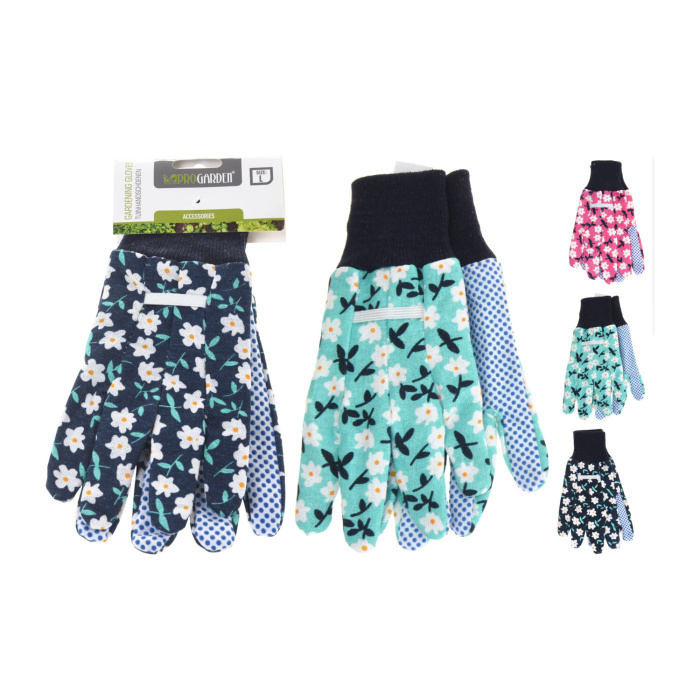 Zahradnické rukavice - Rukavice zahradní s potiskem mix vel.9-9,5