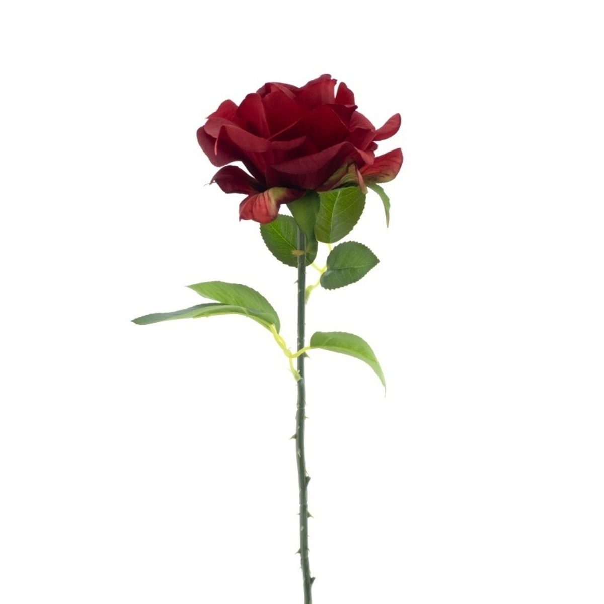 Letní umělé květiny - Růže BOSKOOP řezaná umělá červená 50cm