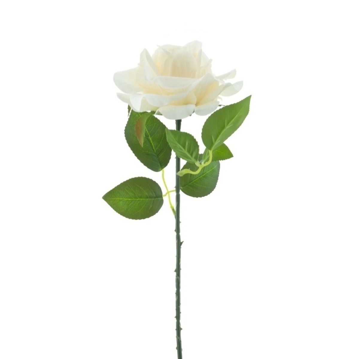 Letní umělé květiny - Růže BOSKOOP řezaná umělá krémová 50cm