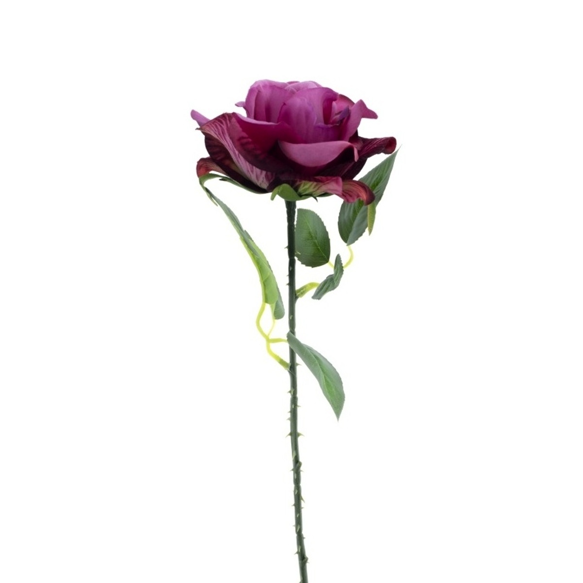 Letní umělé květiny - Růže BOSKOOP řezaná umělá vínová 50cm