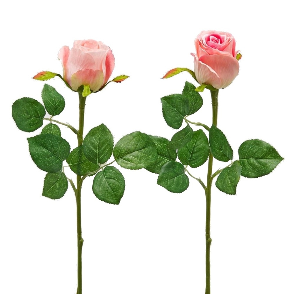 Letní umělé květiny - Růže řezaná umělá růžová mix 51cm