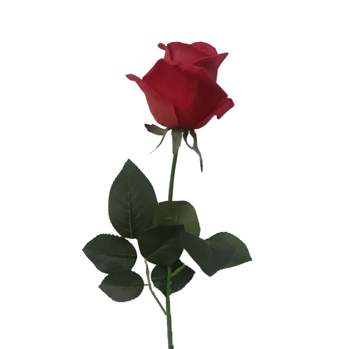 Letní umělé květiny - Růže umělá červená 65cm