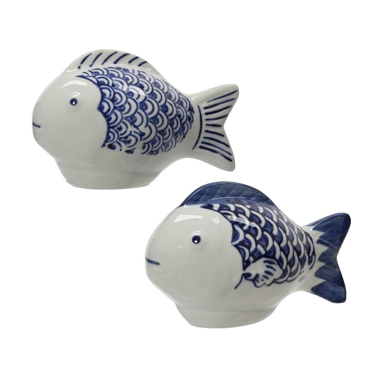 Dekorační figurky zvířat - Ryba porcelánová mix 6x8,5cm