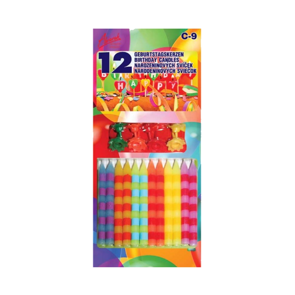Svíčky na dort - Sada dortových svíček 12ks