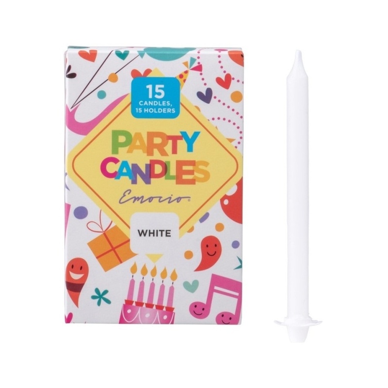 Svíčky na dort - Sada dortových svíček s držákem 15ks