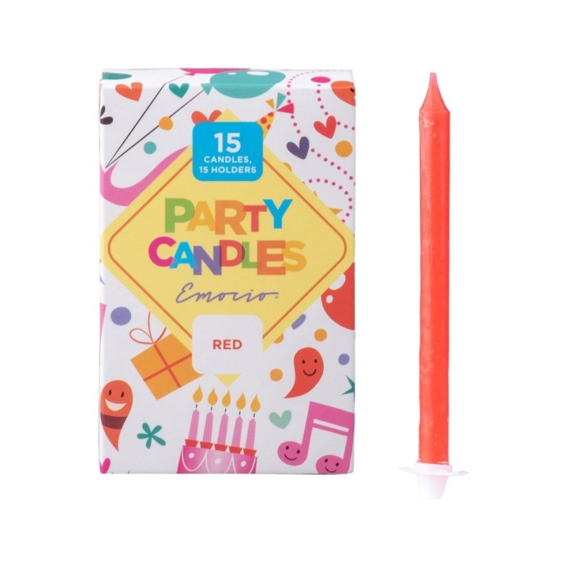 Svíčky na dort - Sada dortových svíček s držákem 15ks