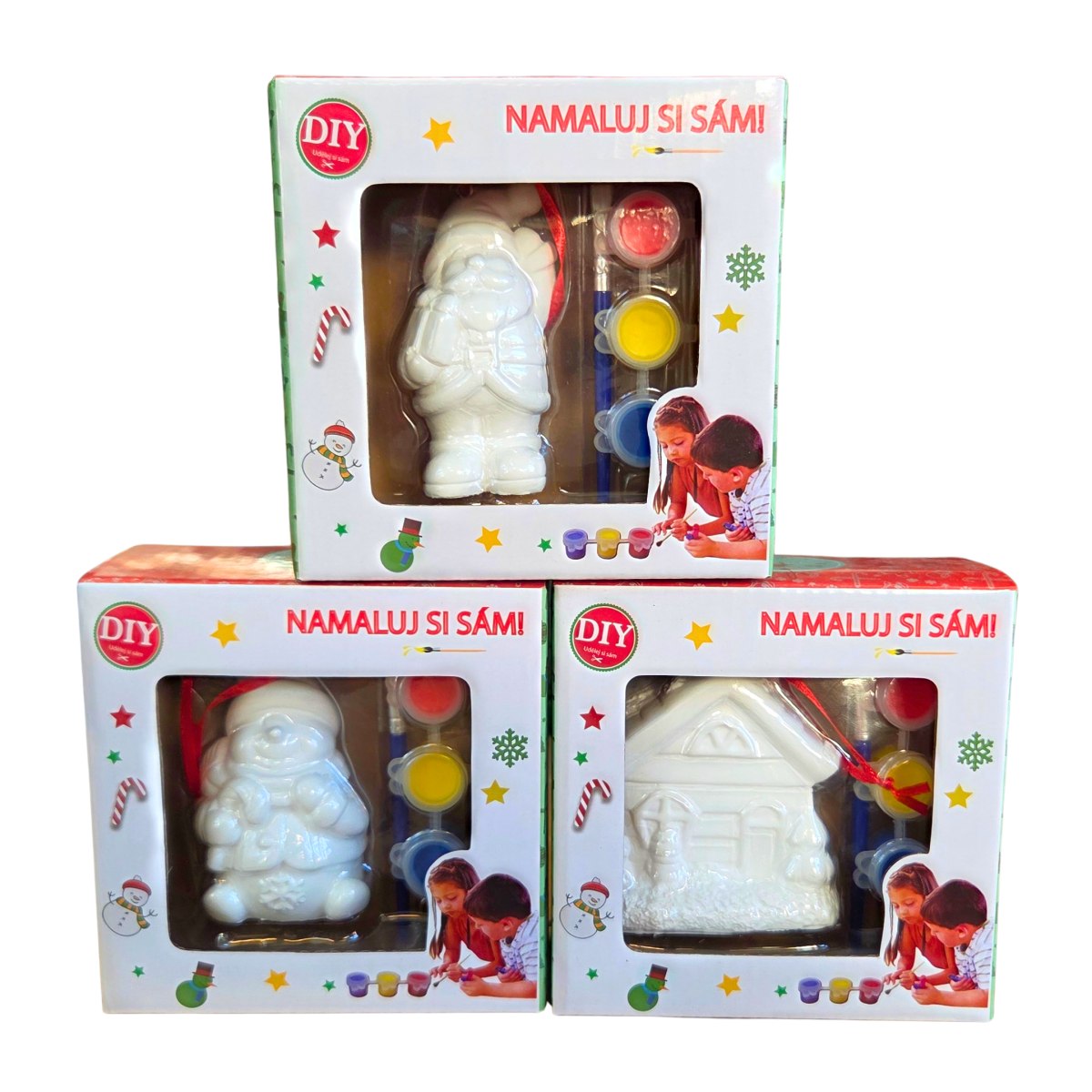 Dětské zboží - Sada na malování s vánočním motivem mix 8cm
