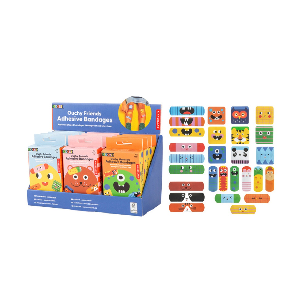 Dětské zboží - Sada náplastí s dětským motivem mix 45ks