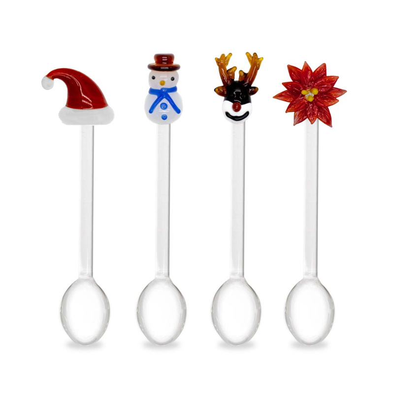 Kuchyňské doplňky - Sada skleněných lžiček CHRISTMAS 4ks
