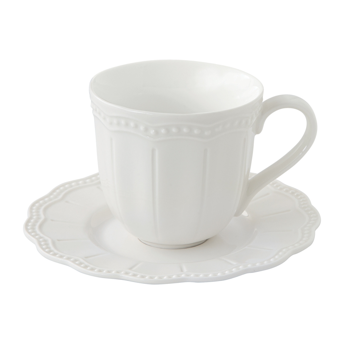 Hrnky a sklenice - Šálek a podšálek porcelánový ELITE bílý 250ml