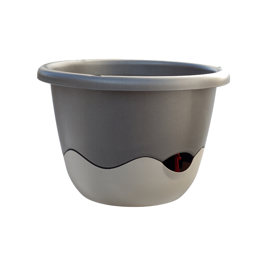 Květináče - Samozavlažovací květináč MARETA d30 antracit světlý/tmavý