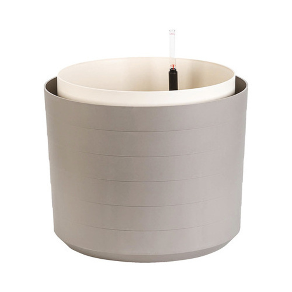 Plastové květináče - Samozavlažovací plastový květináč BERBERIS taupe/sl.kost 46cm