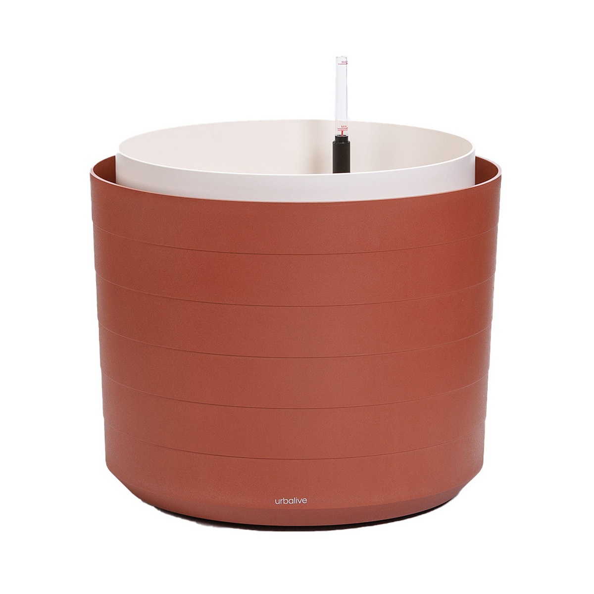 Plastové květináče - Samozavlažovací plastový květináč BERBERIS terakota/sl.kost 46cm