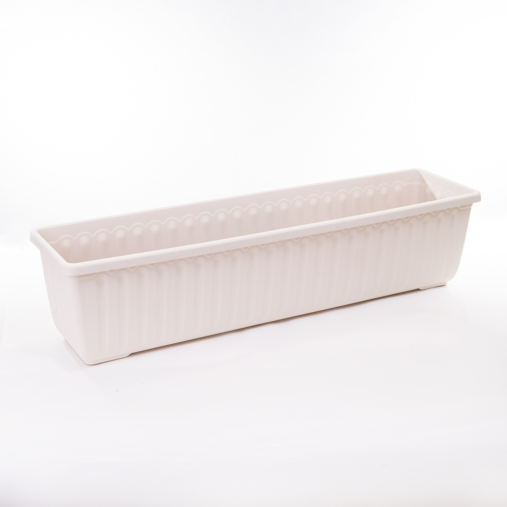 Plastové samozavlažovací truhlíky - Samozavlažovací truhlík SIESTA LUX 80cm slonová kost