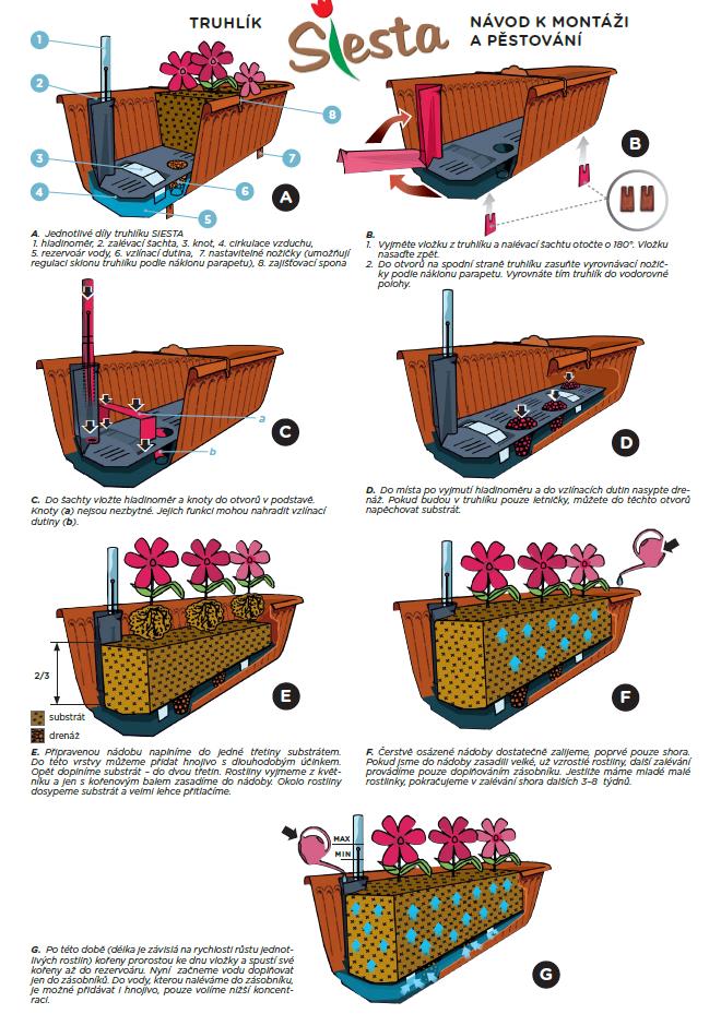 Samozavlažovací truhlík SIESTA LUX 80cm slonová kost-0