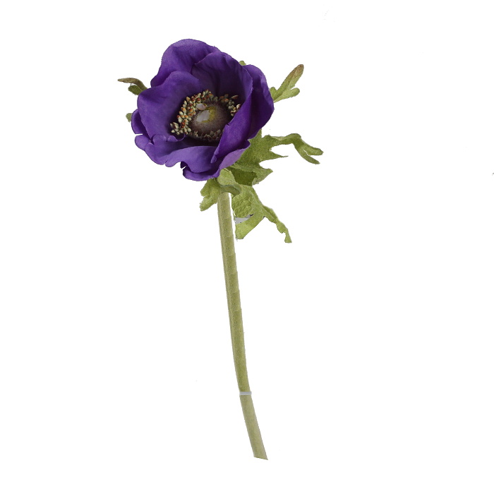 Jarní umělé květiny - Sasanka DALTON řezaná umělá 36cm fialová