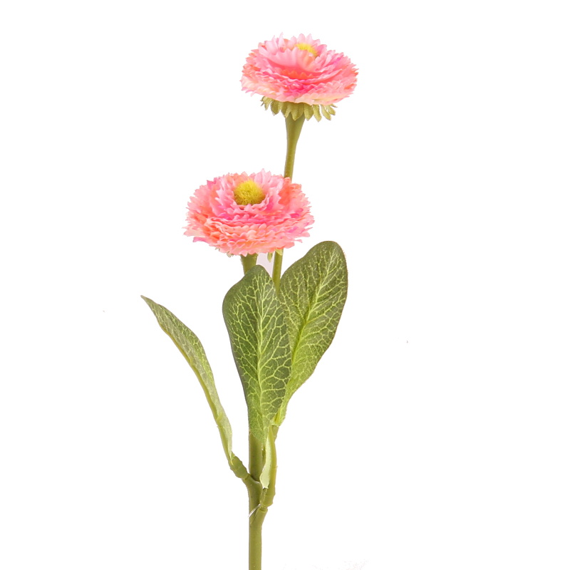 Sedmikráska 2 květy umělá lososová/růžová-0