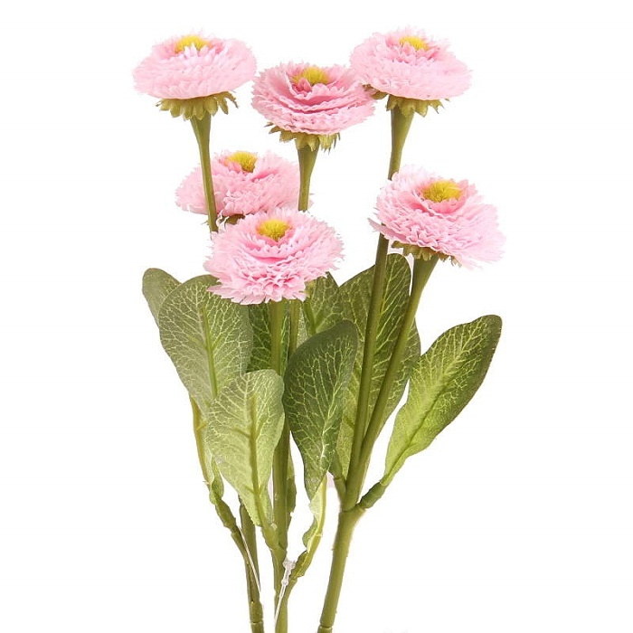 Sedmikráska 2 květy umělá lososová/růžová-1