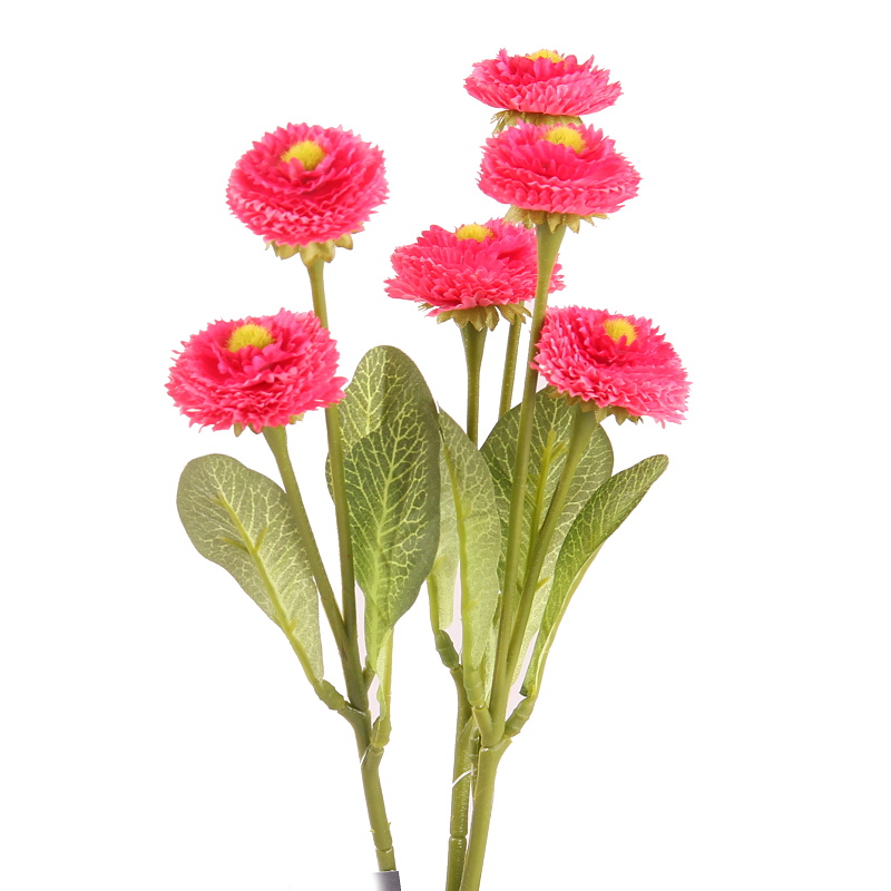 Jarní umělé květiny - Sedmikráska 2 květy umělá růžová