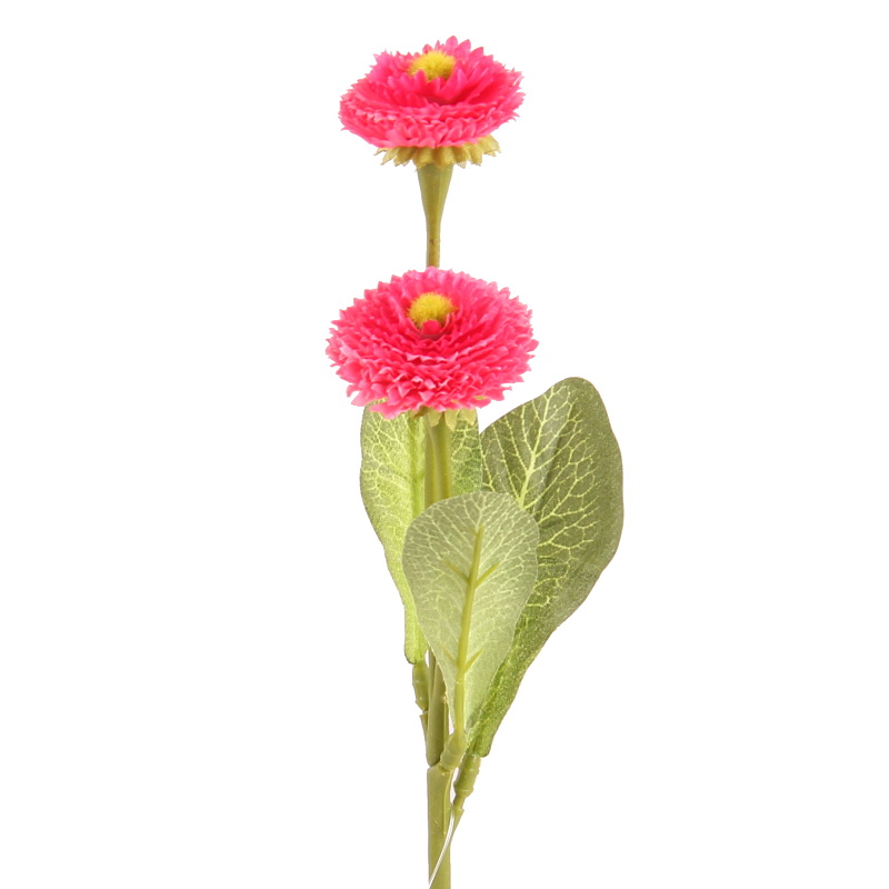 Sedmikráska 2 květy umělá růžová-0