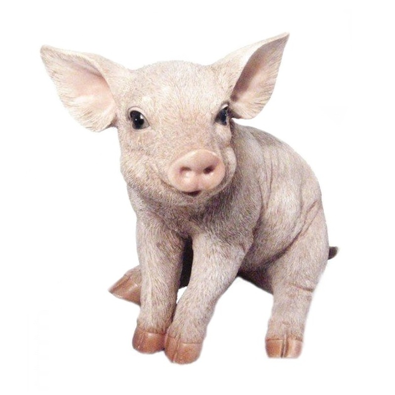 Venkovní zvířátka - Sele sedící polyresinové 24cm