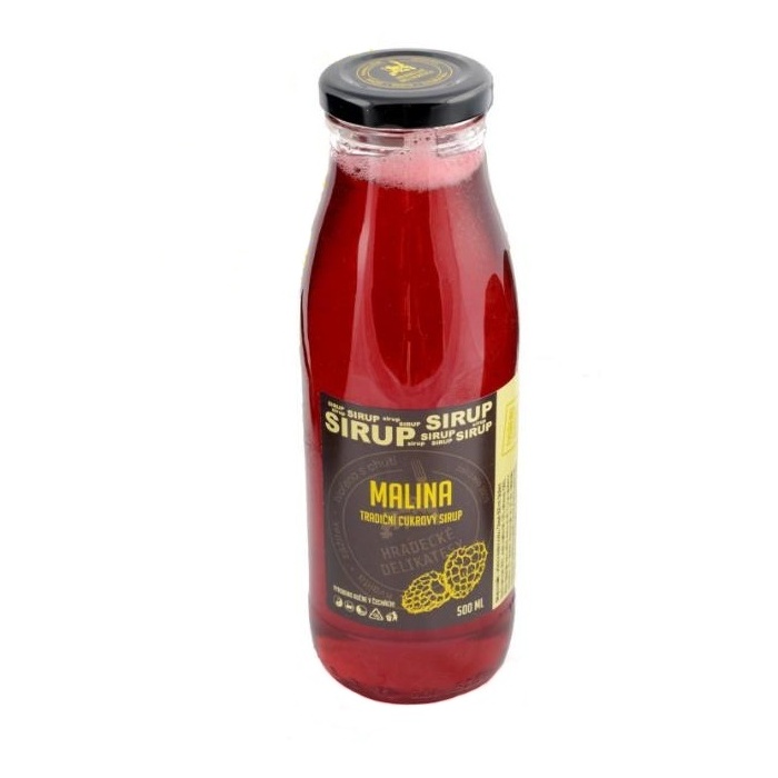 Sirupy, koncentráty, mošty - Sirup malinový 500ml Hradecké delikatesy
