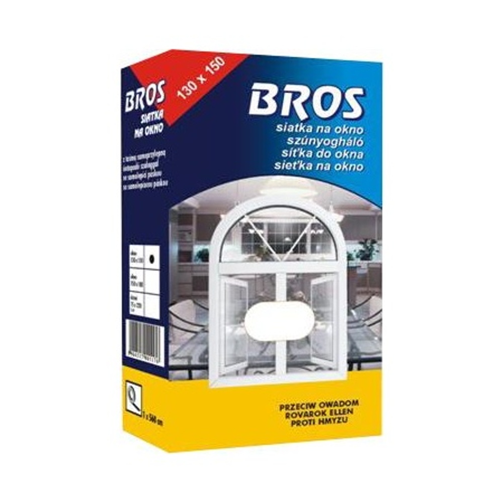 Fólie, textilie a plachty - Síť okenní 150x130 cm bílá BROS