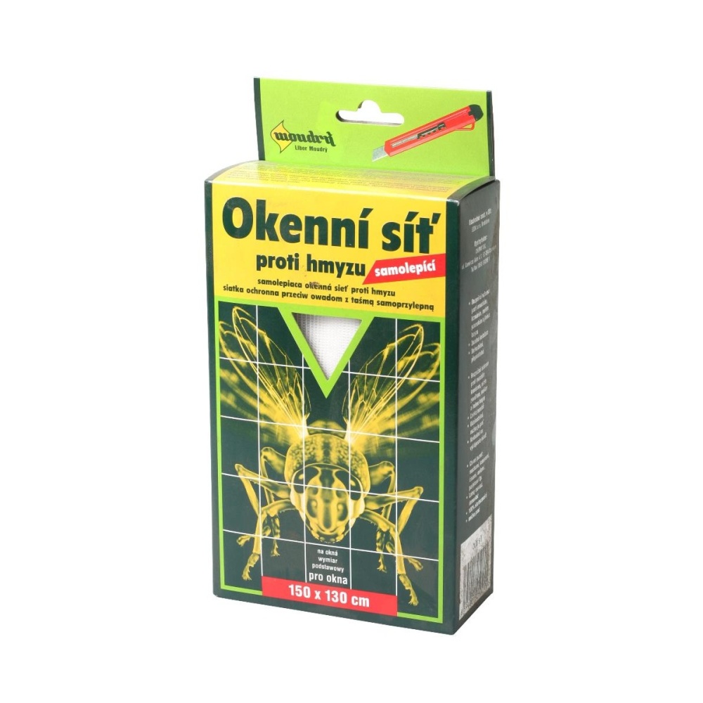 Fólie, textilie a plachty - Síť okenní 150x130 cm bílá samolepicí