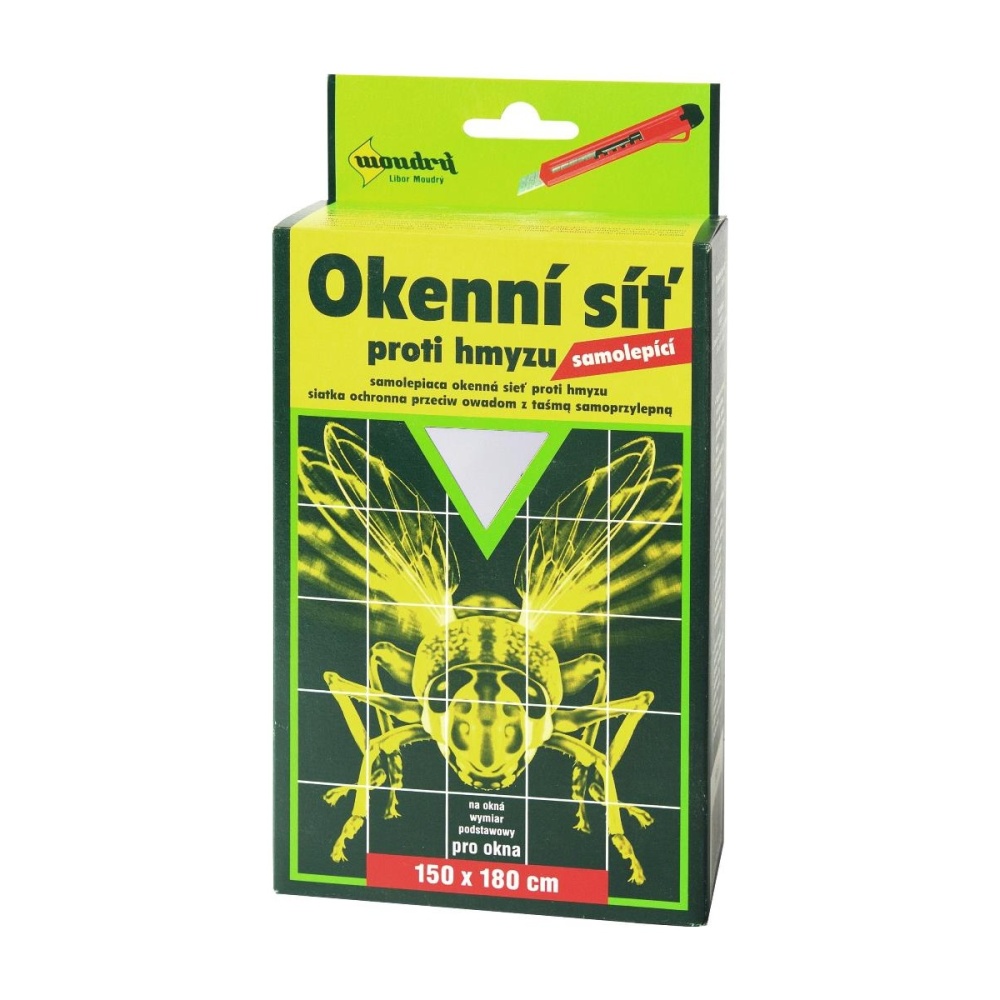 Fólie, textilie a plachty - Síť okenní 150x180 cm bílá samolepicí