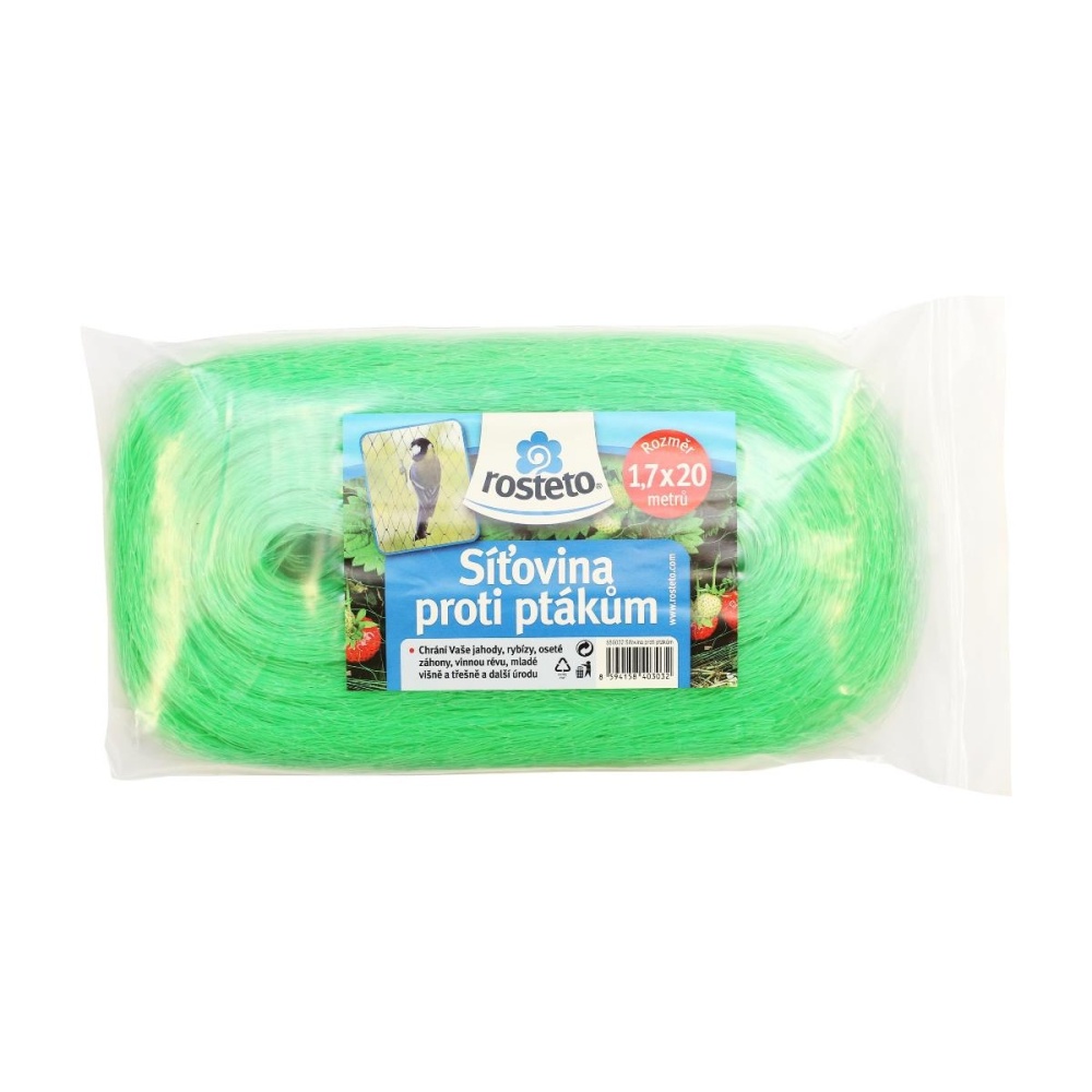 Fólie, textilie a plachty - Síť proti ptákům 1,7x20m ROSTETO