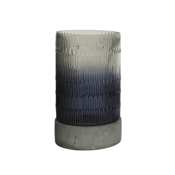 Skleněné vázy - Skleněná váza na betonovém podstavci 14,5cm