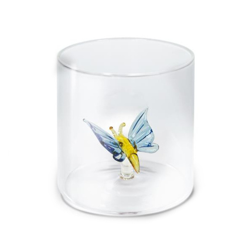 Hrnky a sklenice - Sklenice BUTTERFLY z borosilikátového skla 250ml