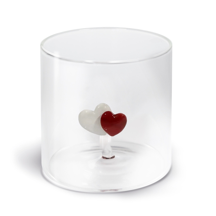 Hrnky a sklenice - Sklenice HEARTSz borosilikátového skla 250ml