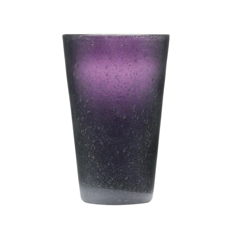 Hrnky a sklenice - Sklenice na drink skleněná MEMENTO fialová 13,8cm