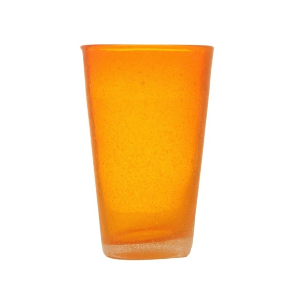 Hrnky a sklenice - Sklenice na drink skleněná MEMENTO sv.oranžová 13,8cm