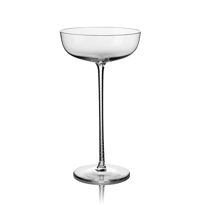 Hrnky a sklenice - Sklenice na šampaňské skleněná miska KABARET čirá 110ml