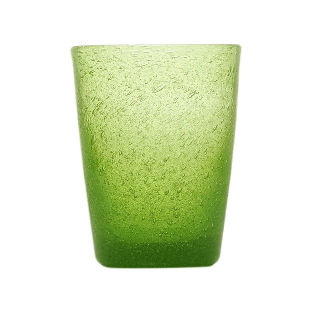 Hrnky a sklenice - Sklenice na vodu skleněná MEMENTO sv.zelená 10cm
