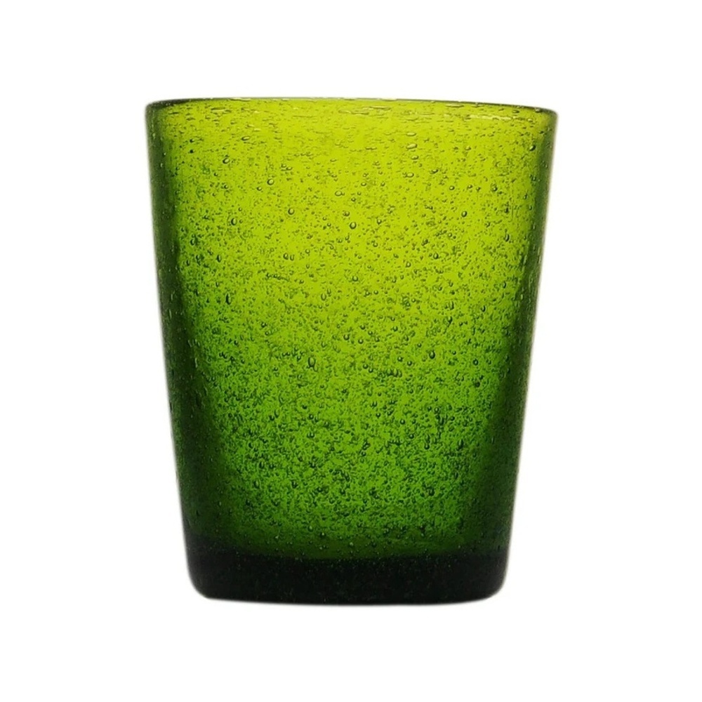 Hrnky a sklenice - Sklenice na vodu skleněná MEMENTO zelená 10cm