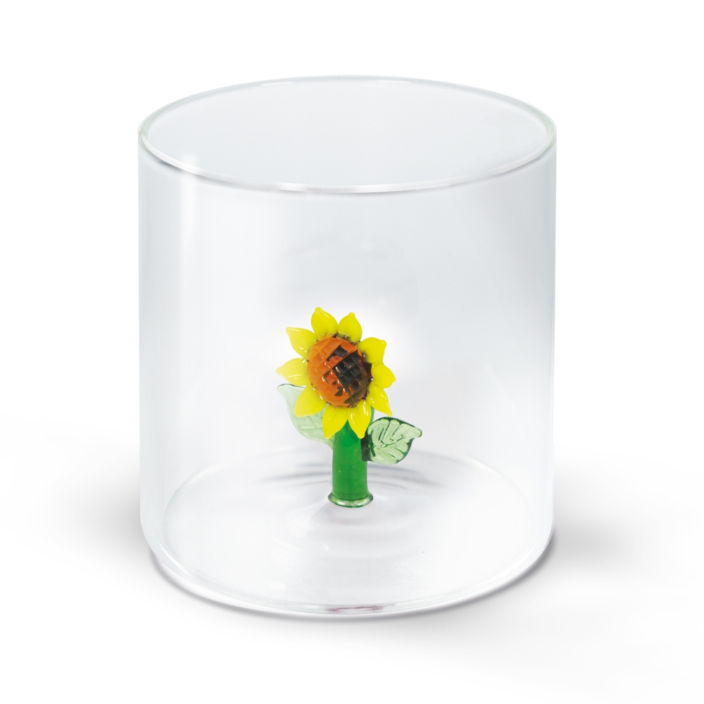 Hrnky a sklenice - Sklenice SUNFLOWER z borosilikátového skla 250ml