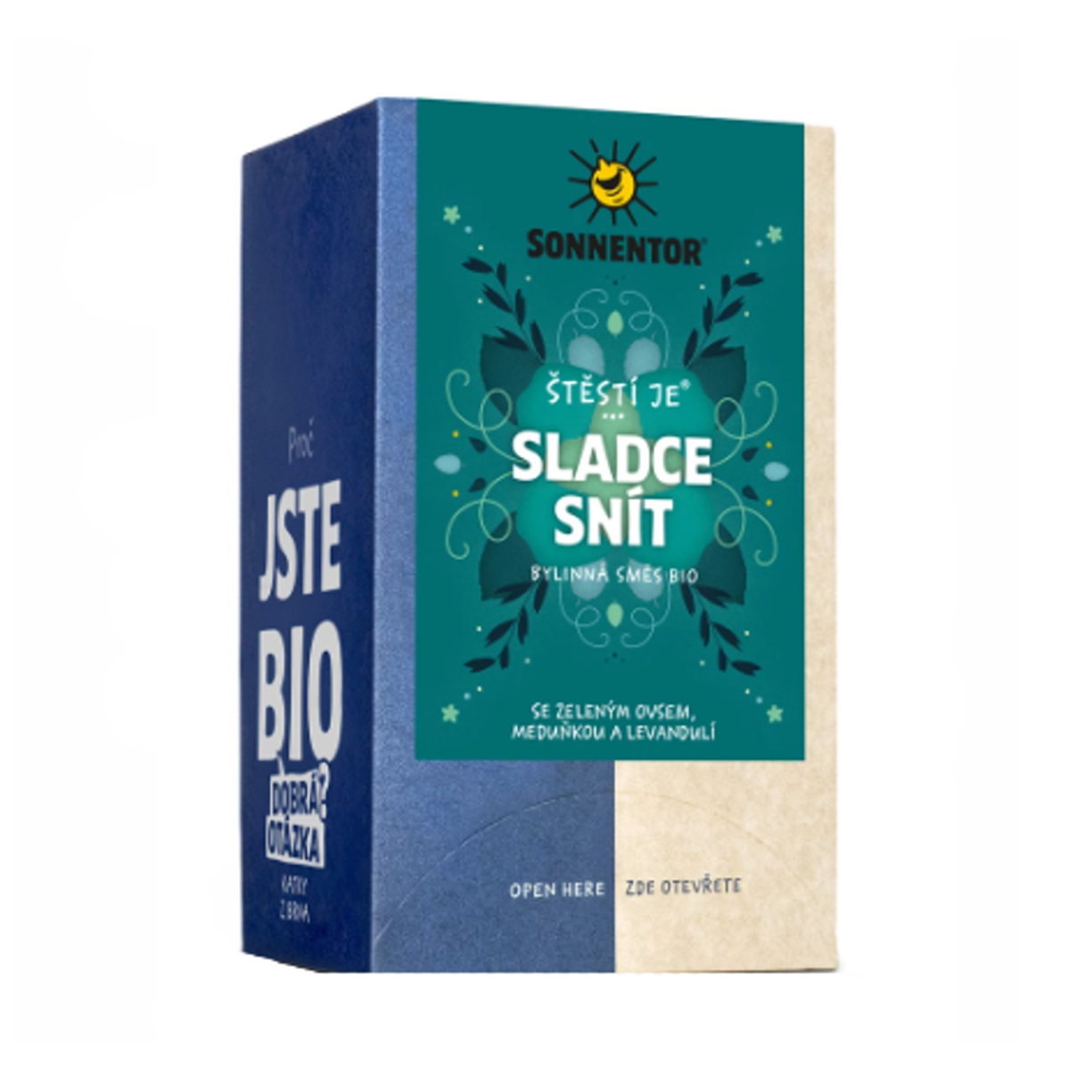 Nápoje - Sladce snít ŠTĚSTÍ JE - bylinný čaj BIO porcovaný 18x1,5g Sonnentor