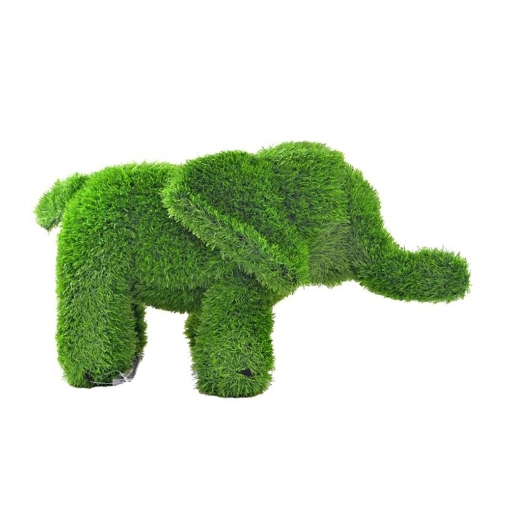 Doplňky do zahrady - Slon stojící z umělého trávníku (polyesteru) 50cm
