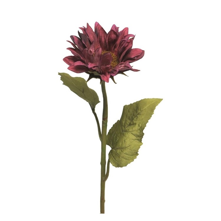 Letní umělé květiny - Slunečnice řezaná umělá lilková 67cm